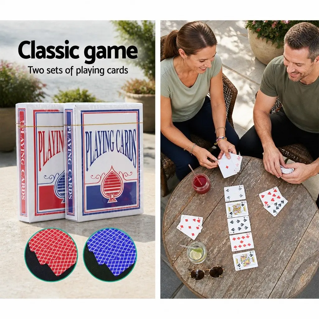 Poker Chips Set Casino Game 300 Piece with Playing Cards Dice and Dealer Buttons in Lockable Aluminium Case