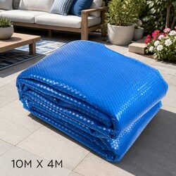 Solar Pool Cover 10x4m 500 Micron Bubble Swimming Pool Blanket Blue Silver