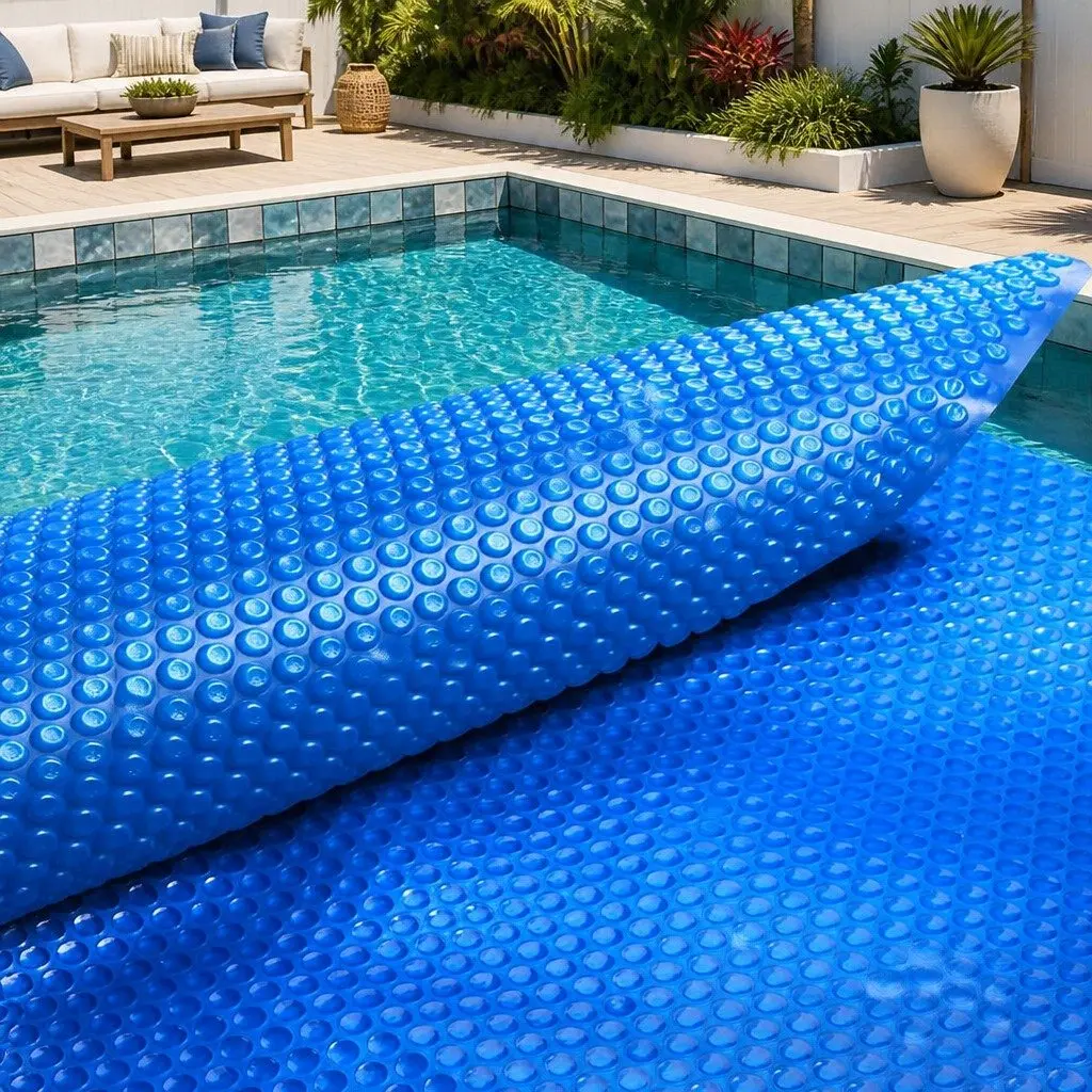 Solar Pool Cover Heat Retention 10x4m 500 Micron Blue