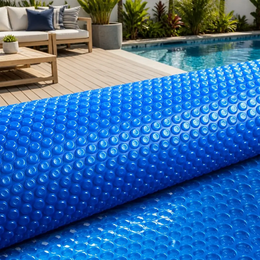 Solar Pool Cover Heat Retention 10x4m 500 Micron Blue