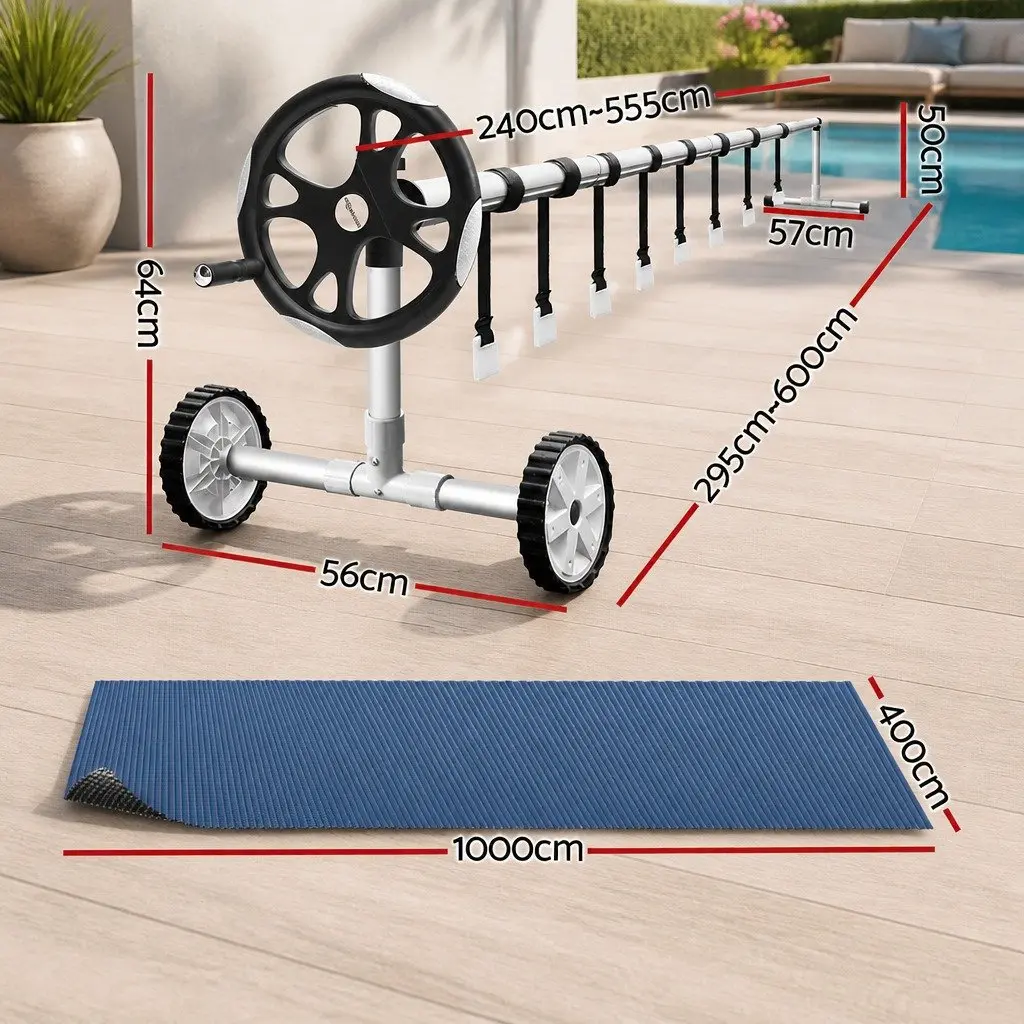 Solar Pool Cover with Roller, 10m x 4m