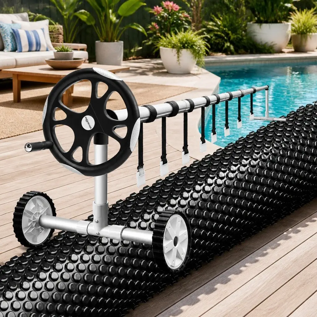 Solar Pool Cover with Roller, 10m x 4m