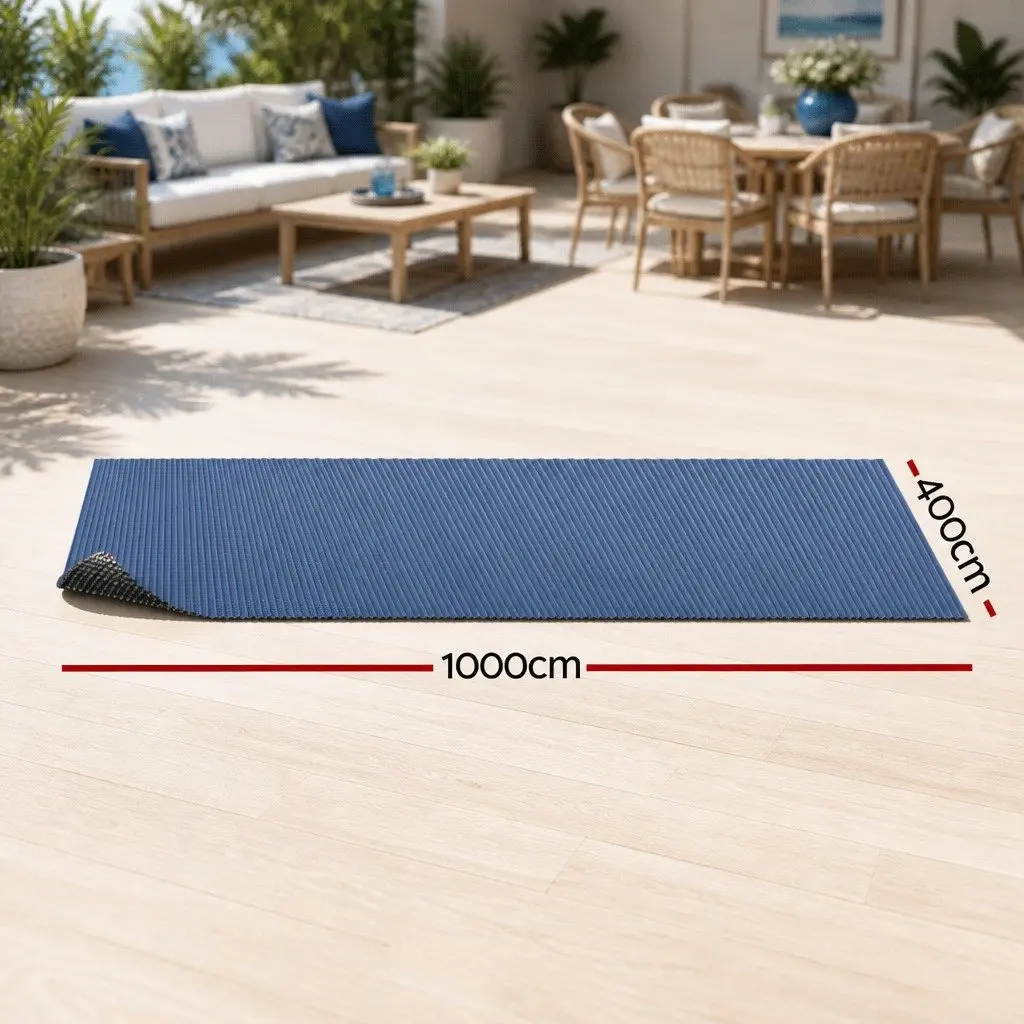 Pool Cover 10x4m 600 Micron Solar Blanket Heat Retention Bubble Blue Black