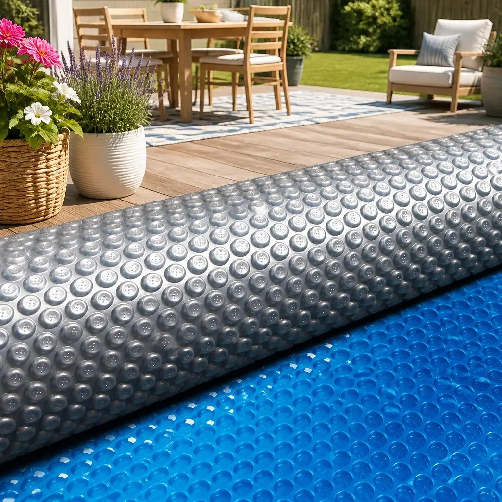 Solar Pool Cover 10.5x4.2m 500 Micron Blue Silver Isothermal Swimming