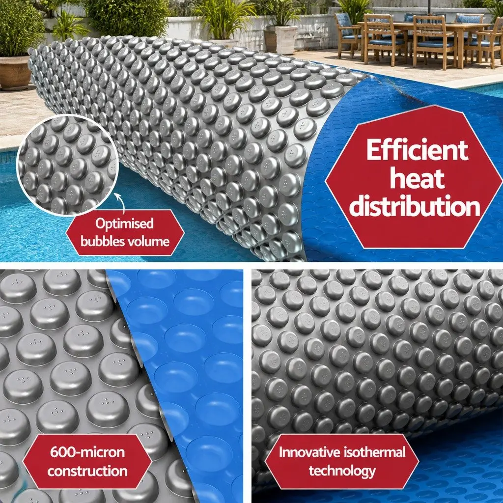 Solar Pool Cover 10.5x4.2m with Roller