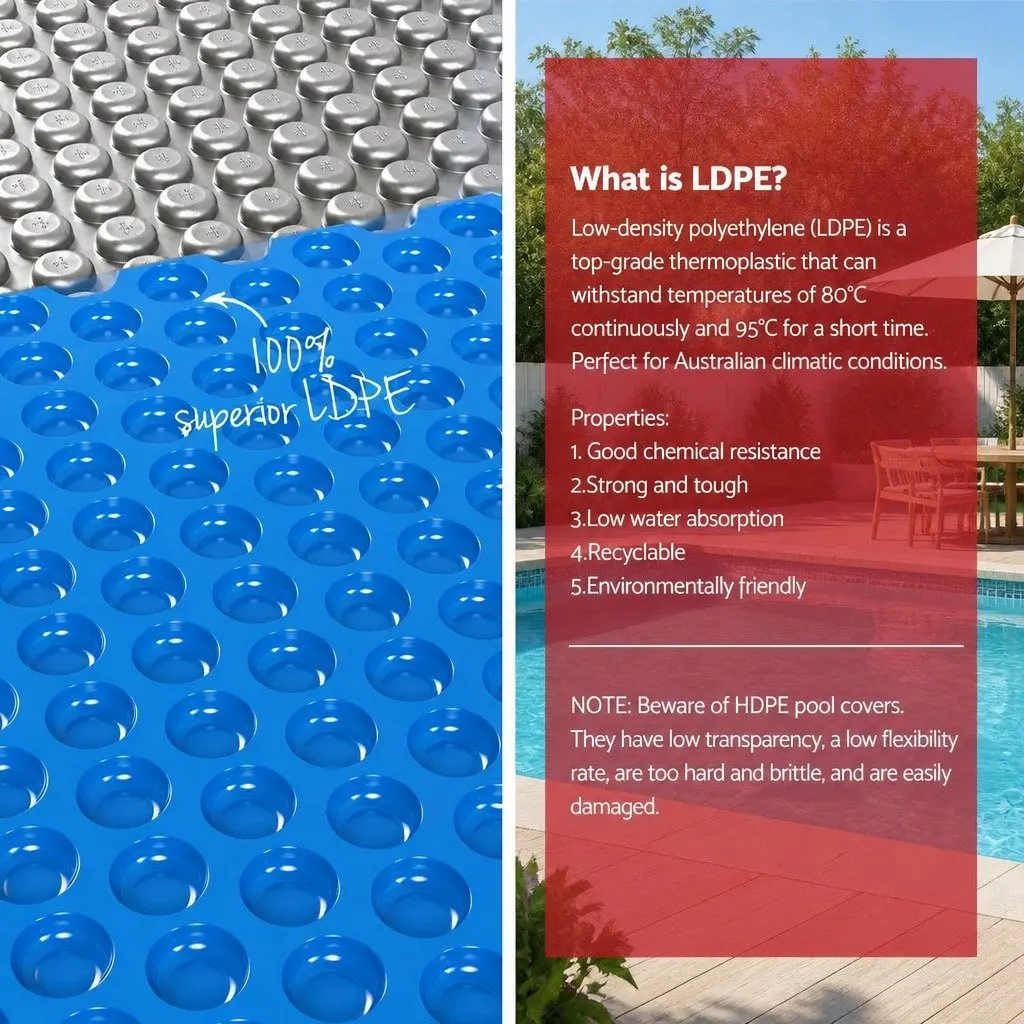 Solar Pool Cover 10.5x4.2m with Roller
