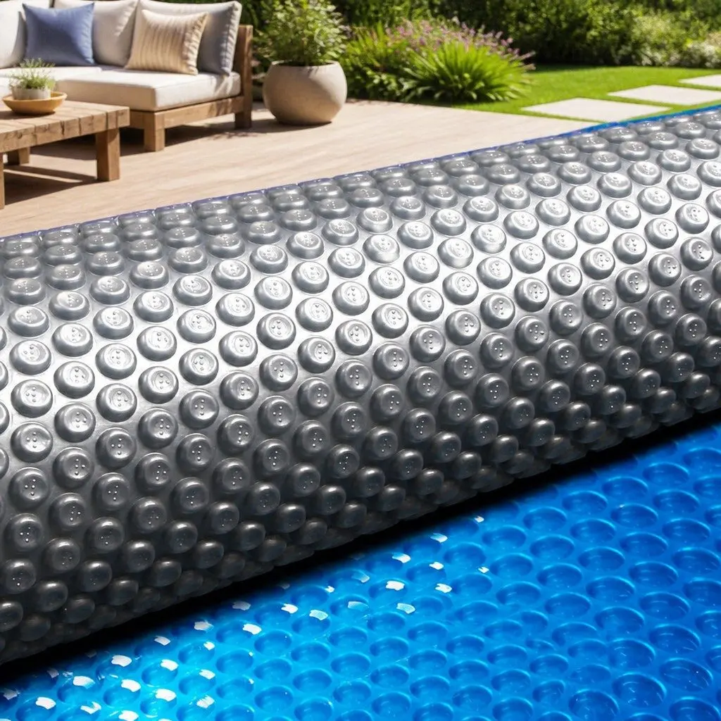 Pool Solar Blanket Cover 11m x 4.8m Blue Silver Isothermal Heat Trap 500 Micron