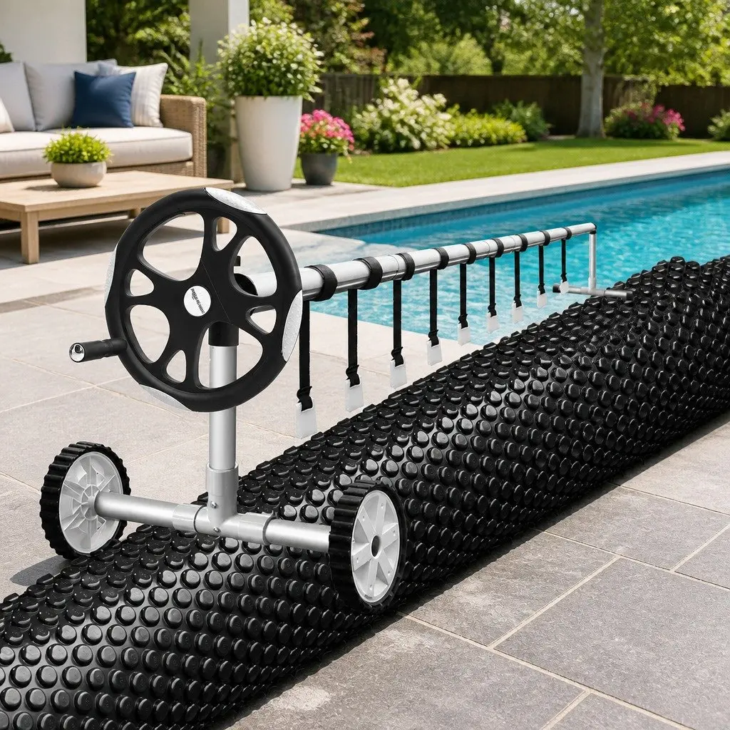 Solar Pool Cover 11x4.8m with Roller System