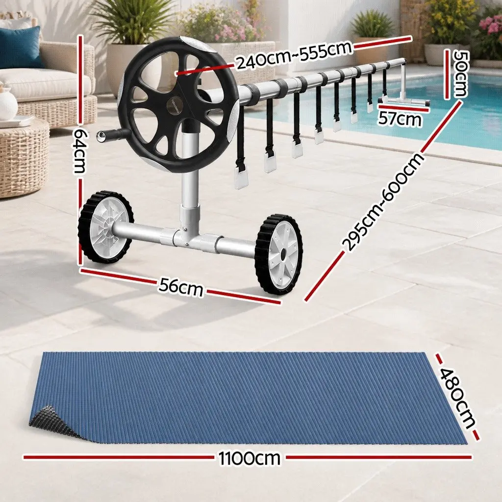Solar Pool Cover 11x4.8m with Roller System