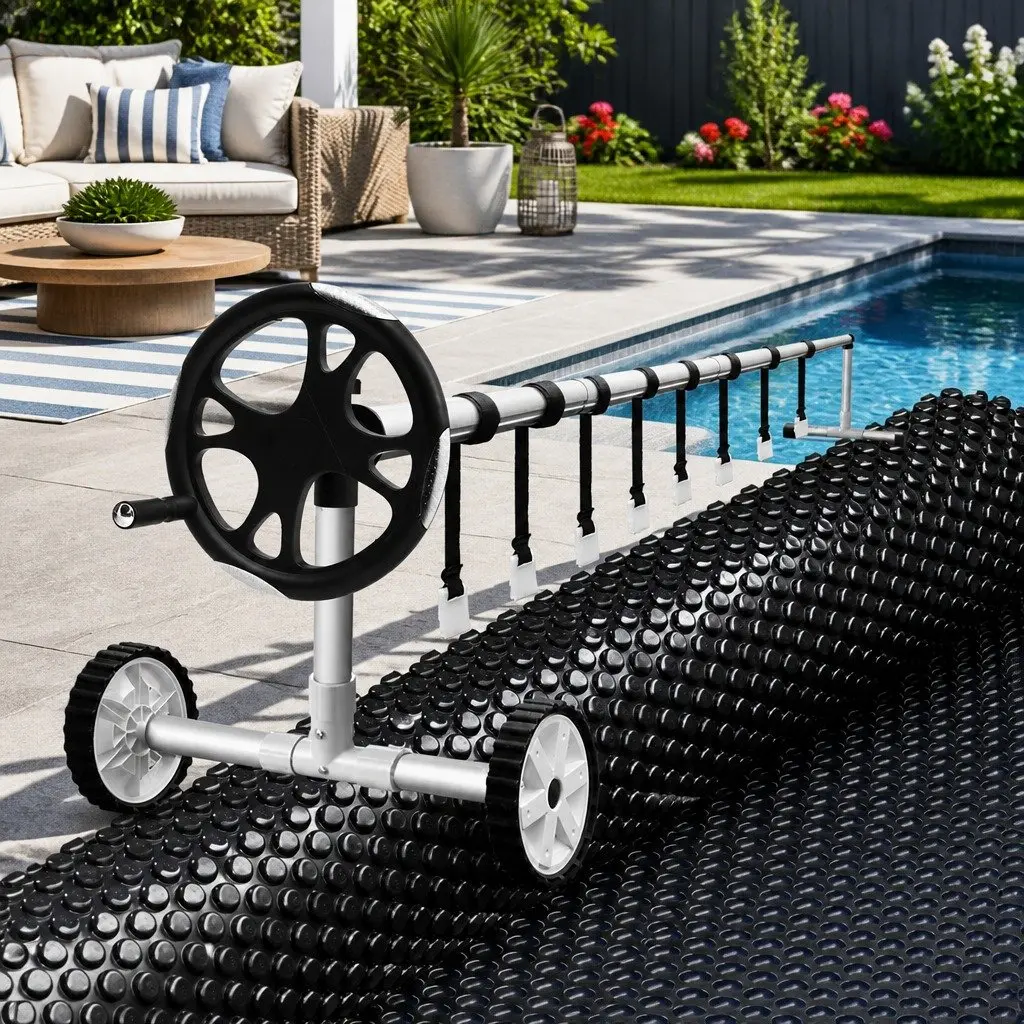 Solar Pool Cover 11x4.8m with Roller System