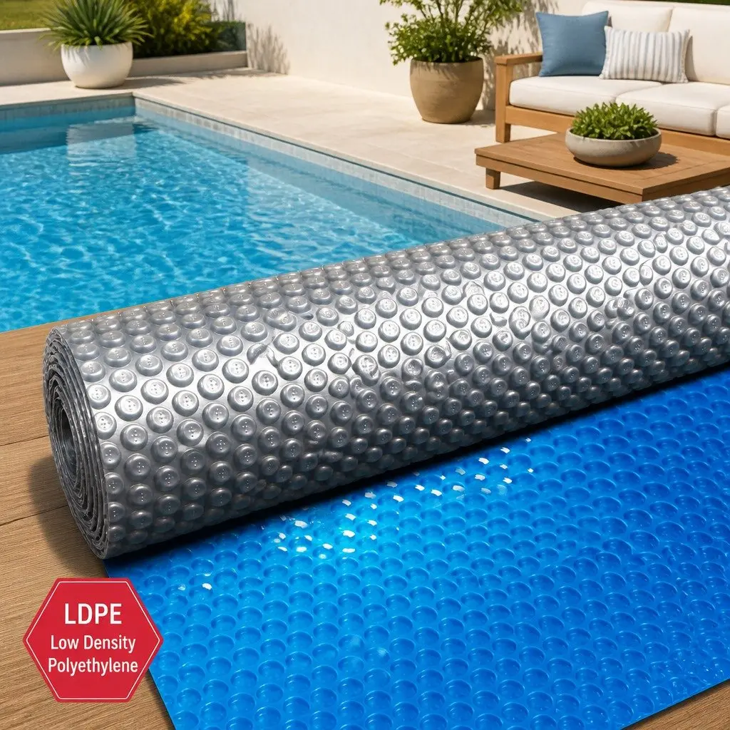 Pool Cover Solar Blanket Isothermal Blue Silver 11M x 6.2M 400 Micron for Swimming Pool Heating and Maintenance