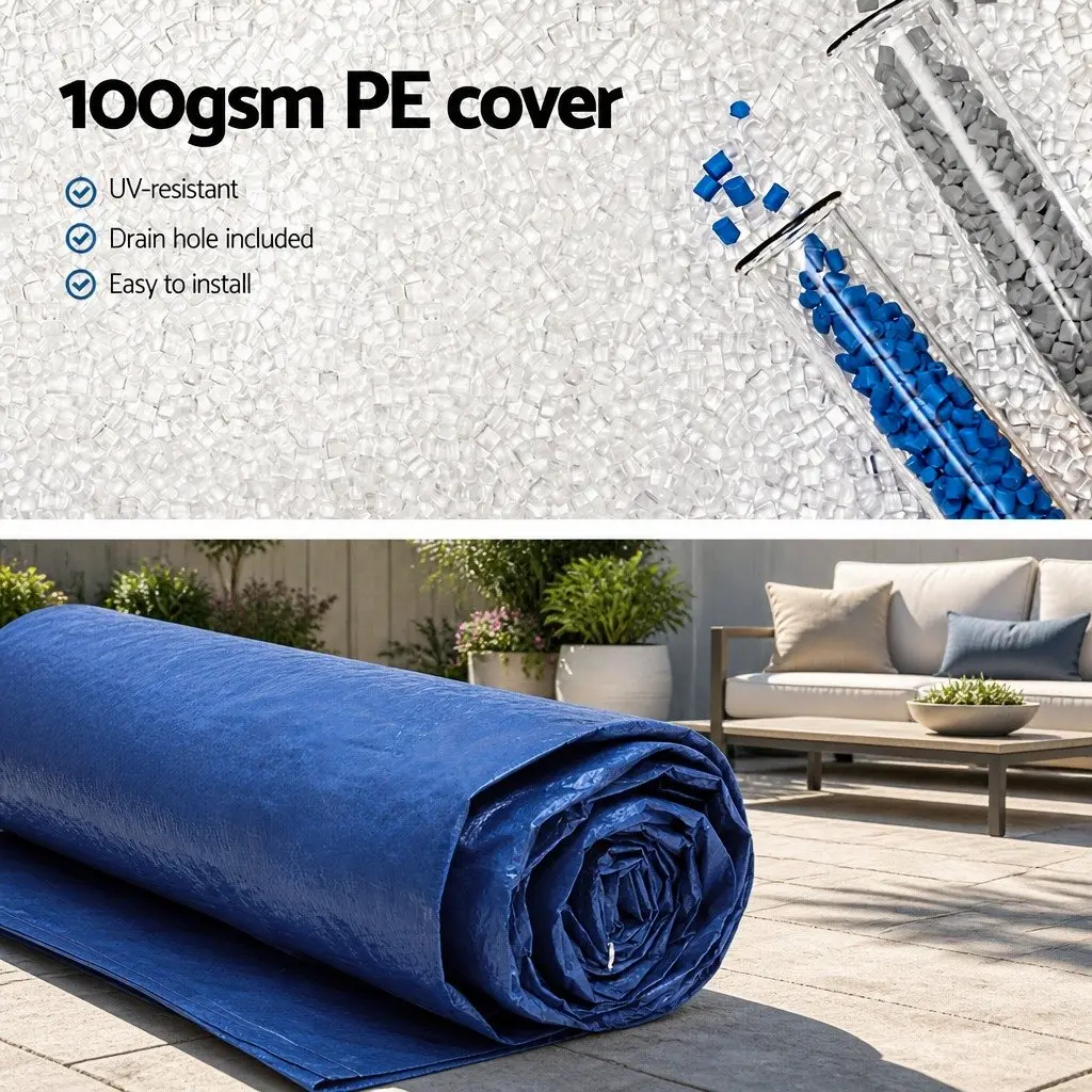 Pool Cover Round Above-Ground Swimming 3.66m Diameter Blue