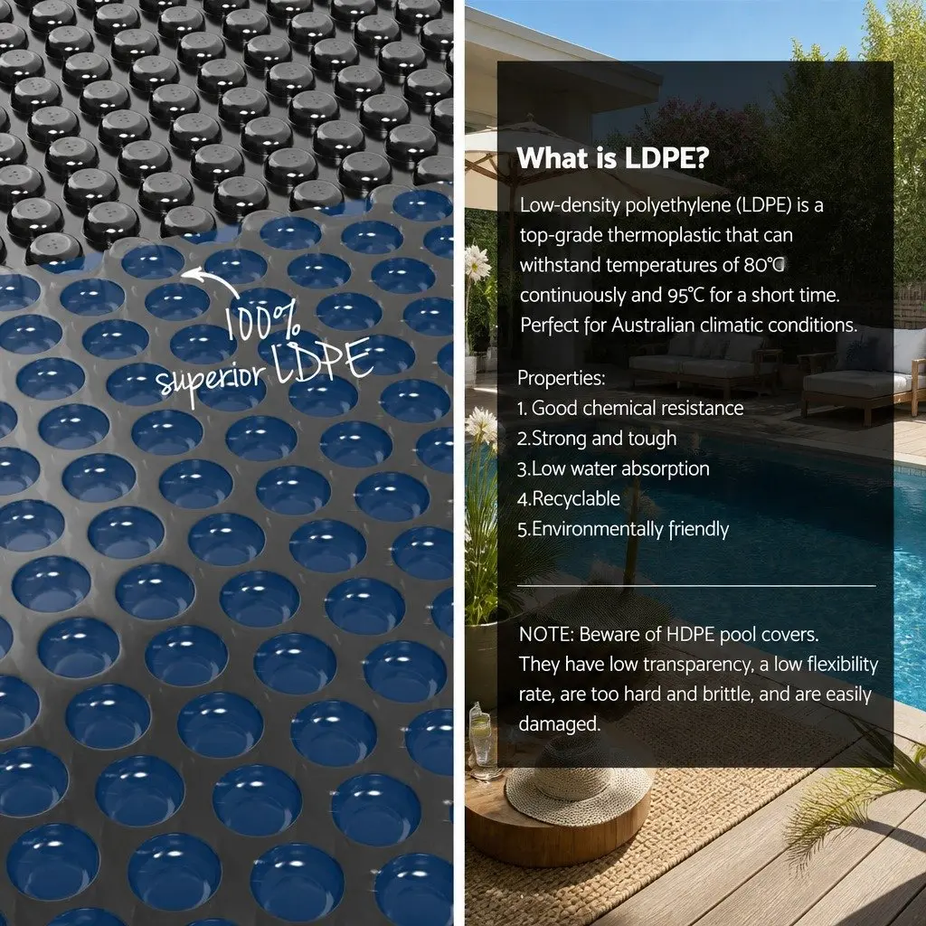 Solar Pool Cover 6.5x3m 600 Micron with Aluminium Roller 5.55m Black Blue