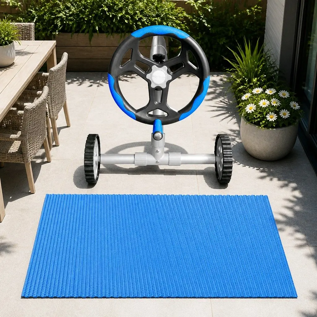 Solar Pool Cover and Roller for Easy Maintenance