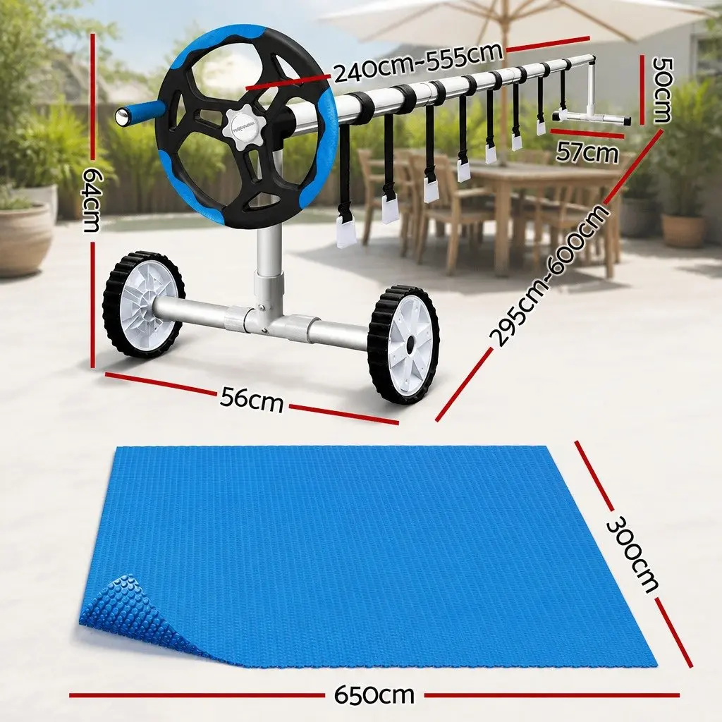 Solar Pool Cover and Roller for Easy Maintenance