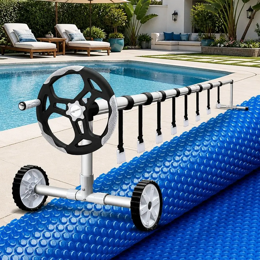 6.5x3m Solar Pool Cover and Roller Kit