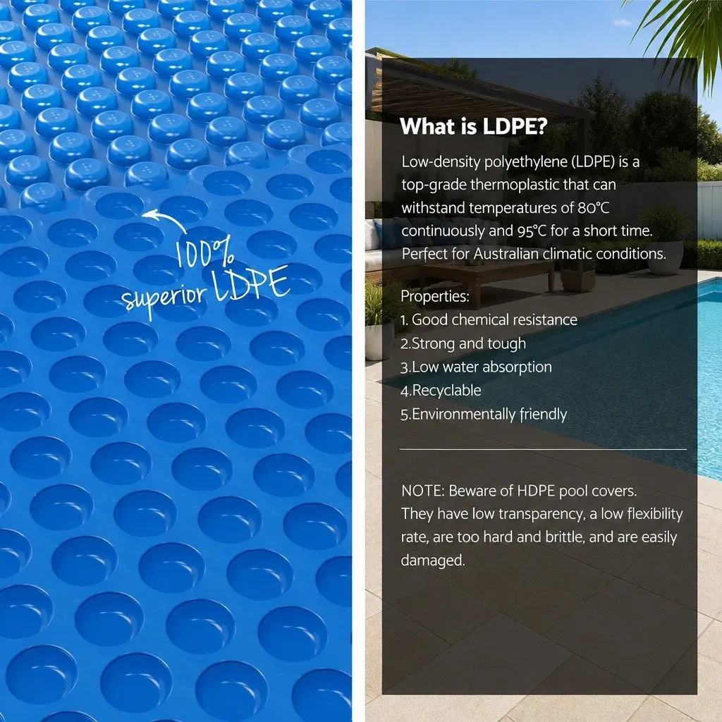 6.5x3m Solar Pool Cover and Roller Kit