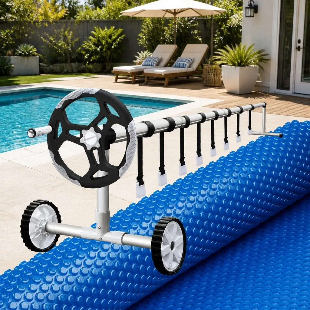 6.5x3m Solar Pool Cover and Roller Kit