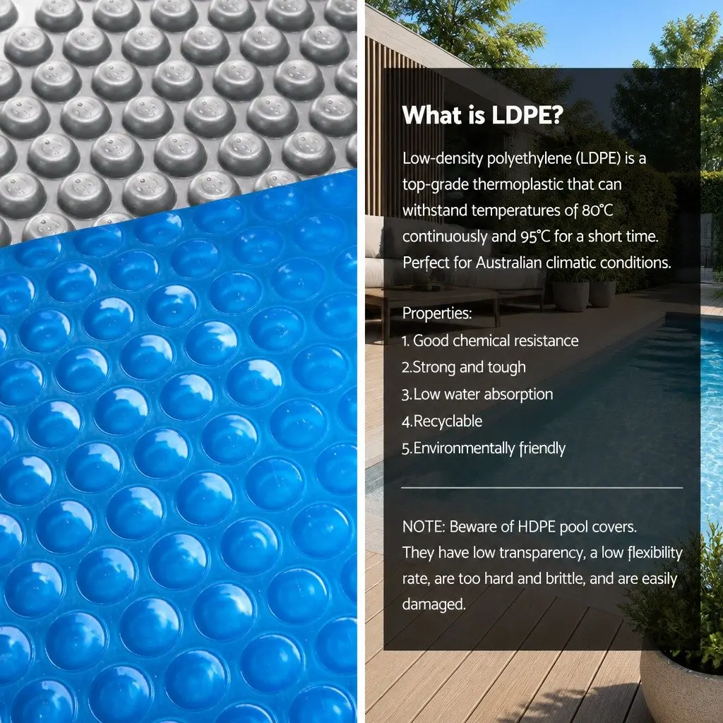6.5x3m Solar Pool Cover with Robust Aluminium Roller