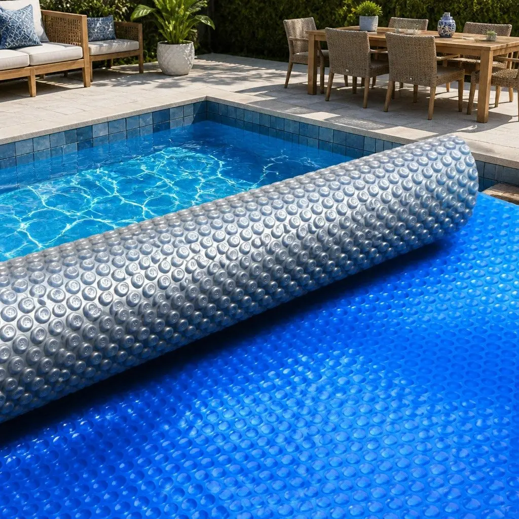 Solar Pool Cover 6.5x3m Blue Silver