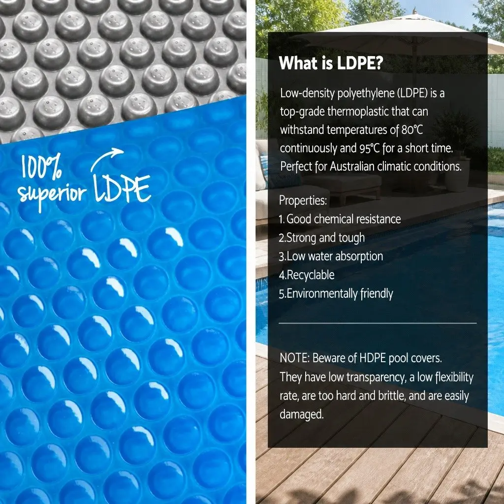 Solar Pool Cover 6.5x3m Blue Silver