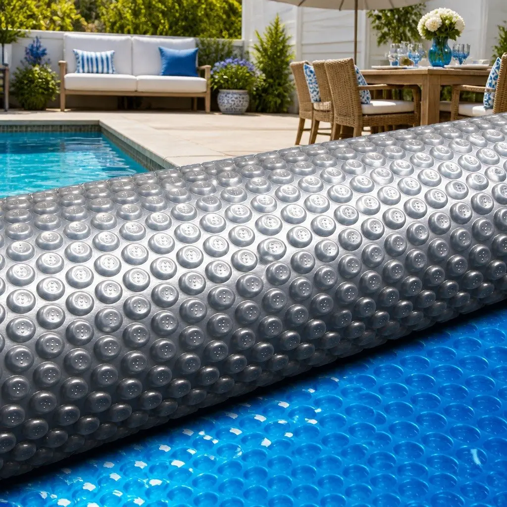 Solar Pool Cover 6.5x3m Blue Silver