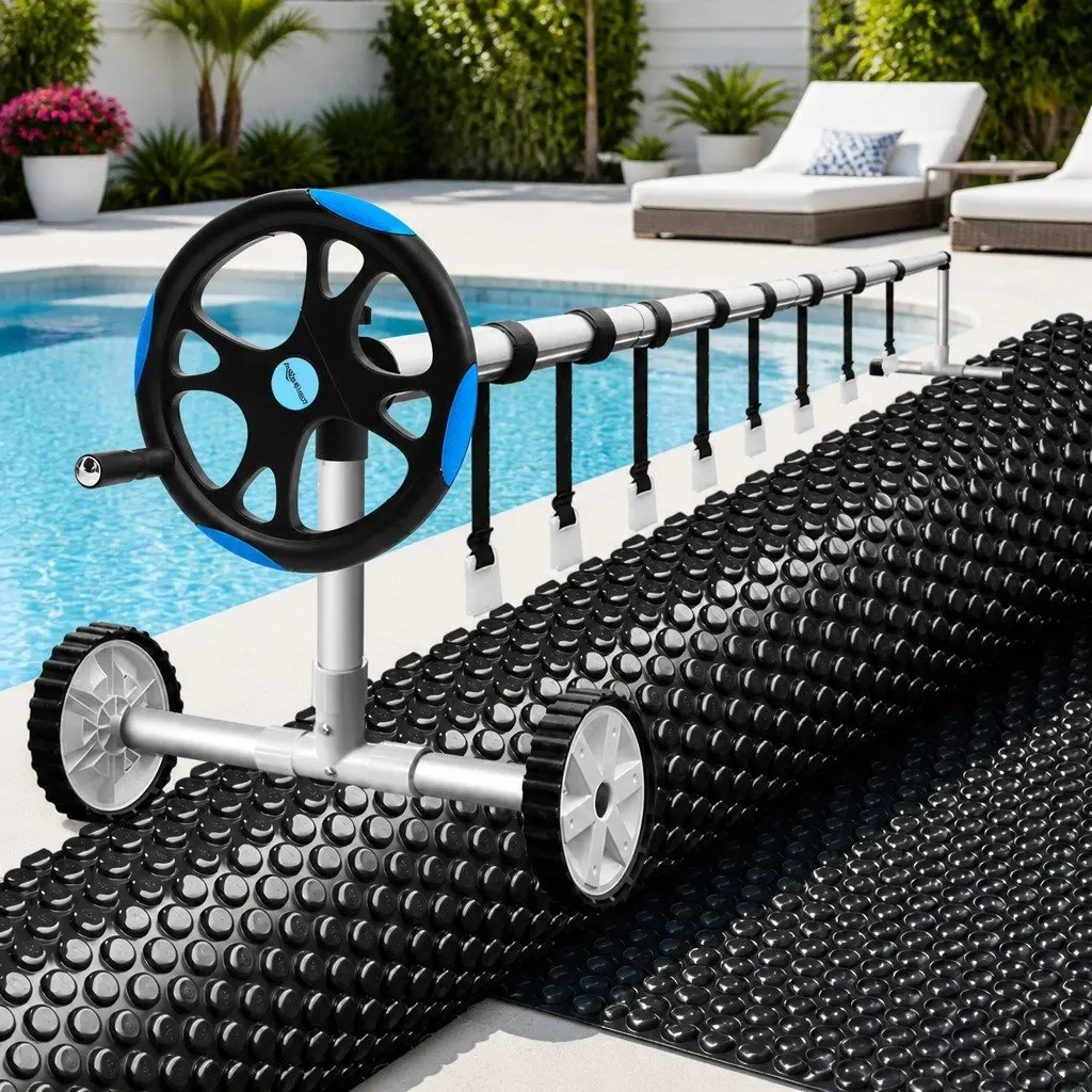 Solar Pool Cover 7x4m with Strong Aluminium Roller