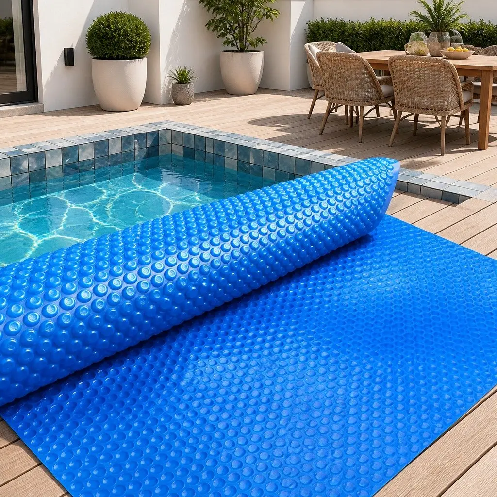 Solar Pool Cover Heat Retention 8x4.2m 500 Micron Blue
