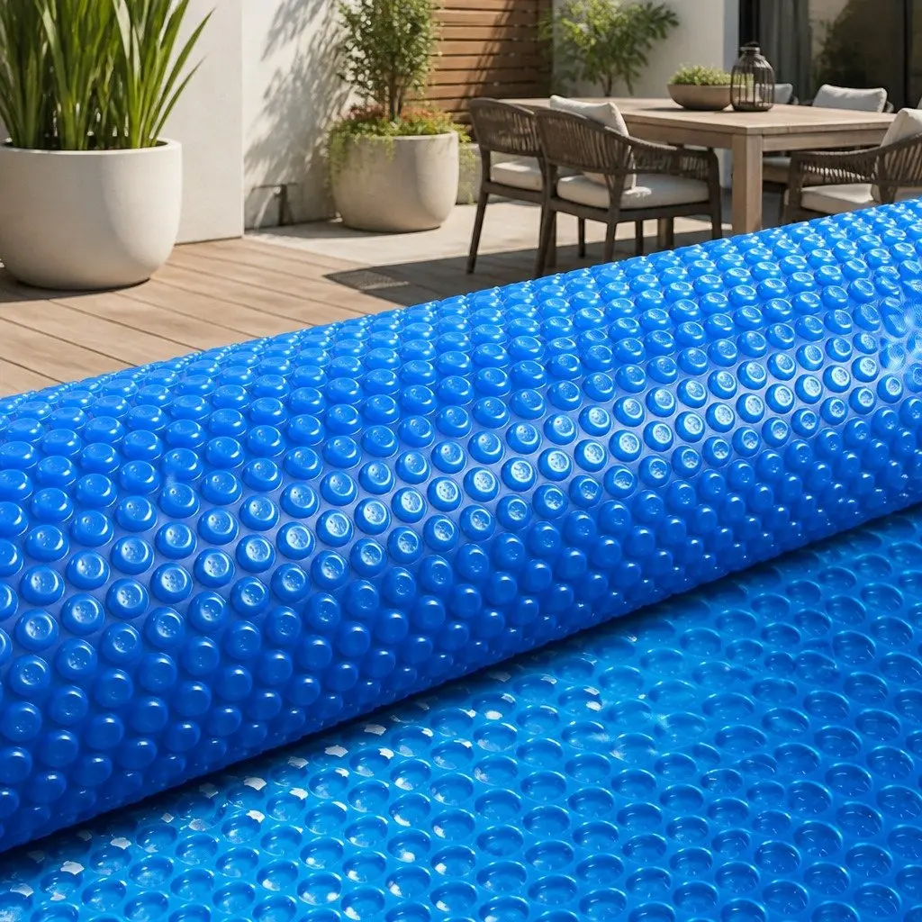 Solar Pool Cover Heat Retention 8x4.2m 500 Micron Blue