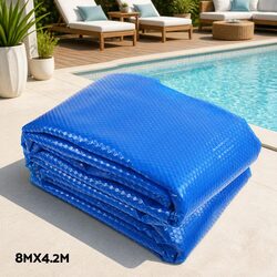 Reliable 8m x 4.2m Solar Blanket Pool Cover with Roller Included
