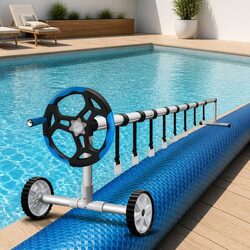 Reliable 8m x 4.2m Solar Blanket Pool Cover with Roller Included