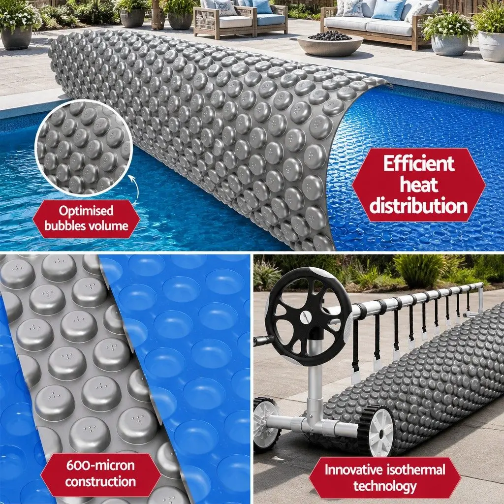 Solar Pool Cover 8x4.2m with Roller System