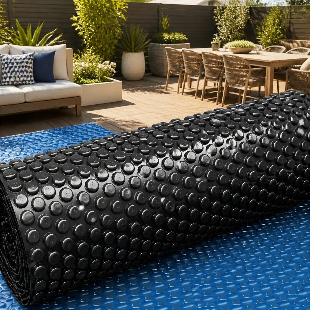 Swimming Pool Solar Cover 8.5x4.2m 600 Micron Bubble Blanket Blue Black Heat