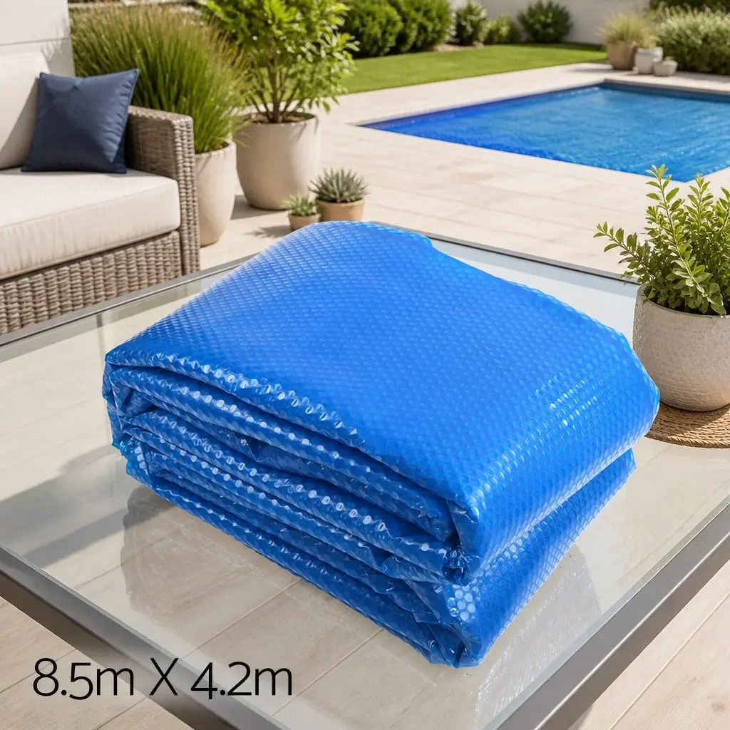 Solar Pool Cover 8.5x4.2m 500 Micron Blue Silver Isothermal