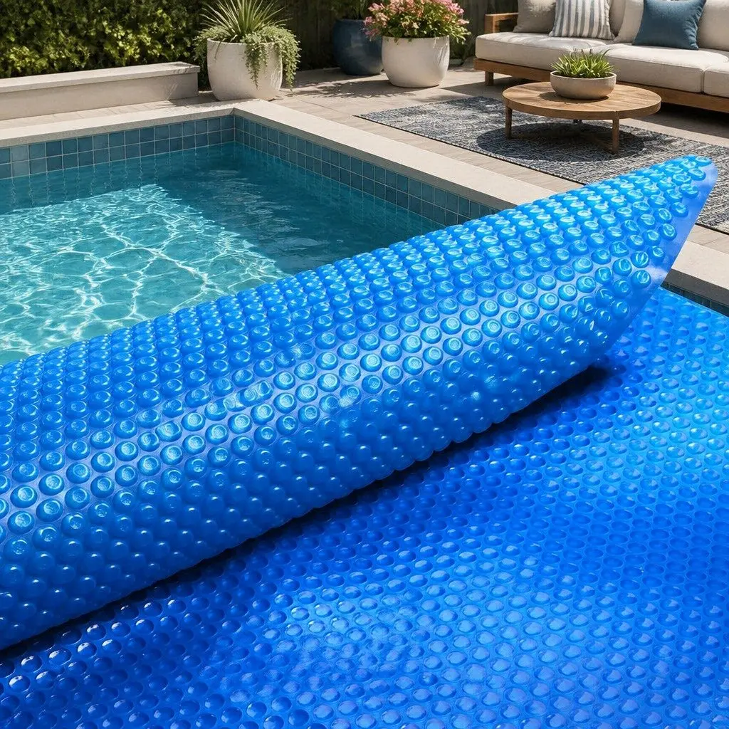 Solar Pool Cover 9.5x5m 500 Micron Blue Thermal Bubble