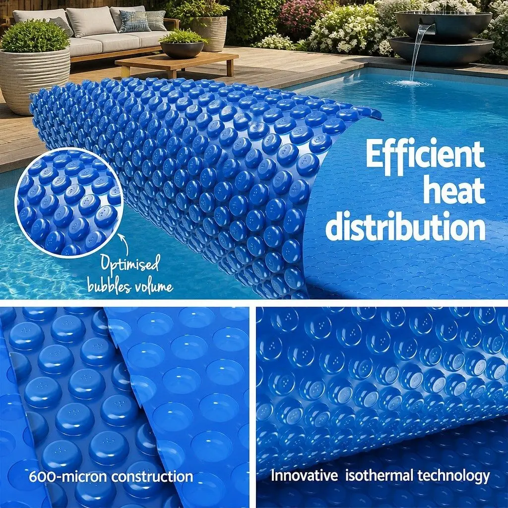 Solar Pool Cover with Adjustable Roller 5.55m