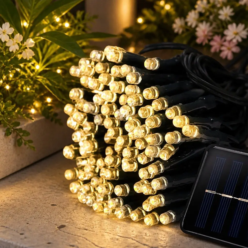 Solar LED String Lights for Year-Round Use