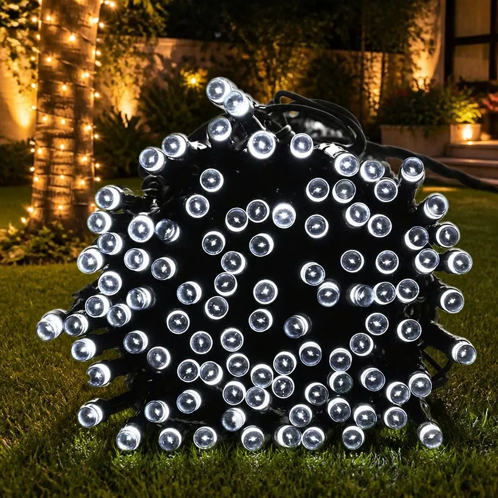 Solar Powered LED String Lights 500 Outdoor Garden Waterproof Decoration