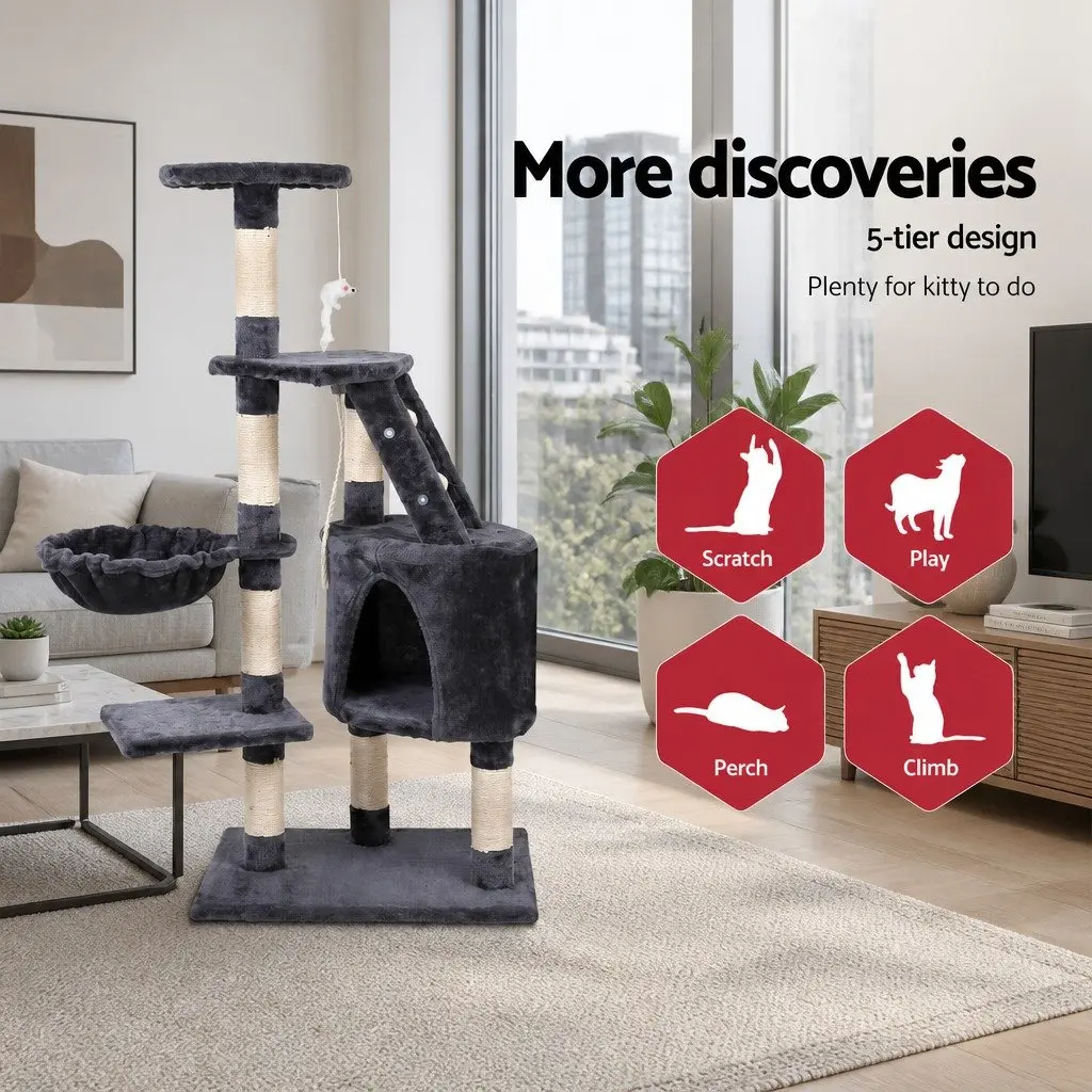 Cat Tree Scratching Post Multi-Level Condo 120cm Dark Grey