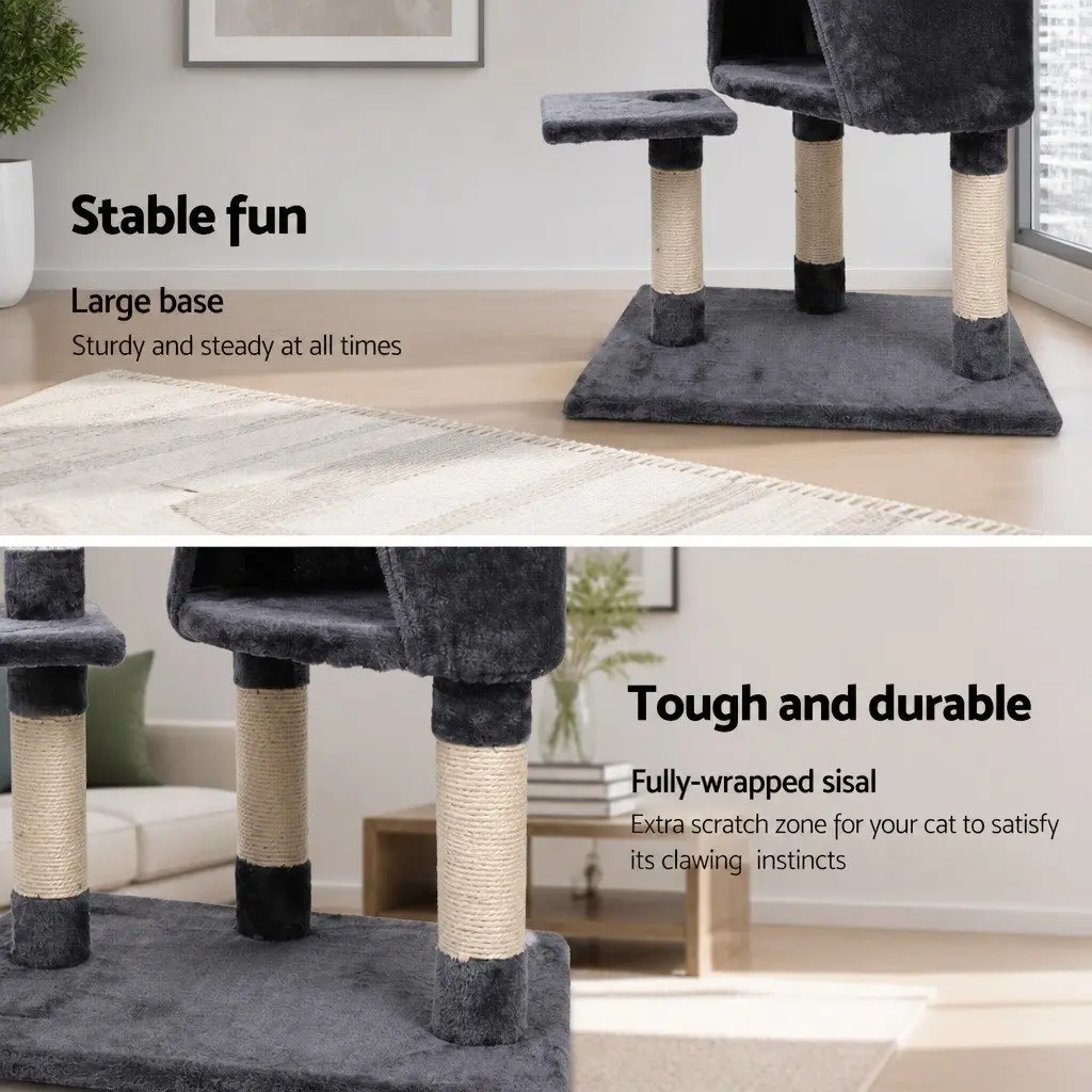 Cat Tree Scratching Post Multi-Level Condo 120cm Dark Grey