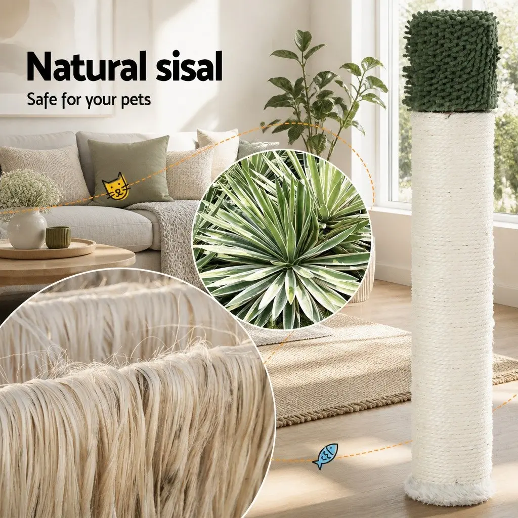 Cat Scratching Post Multi-Level 78cm Green Condo House Bed Toys