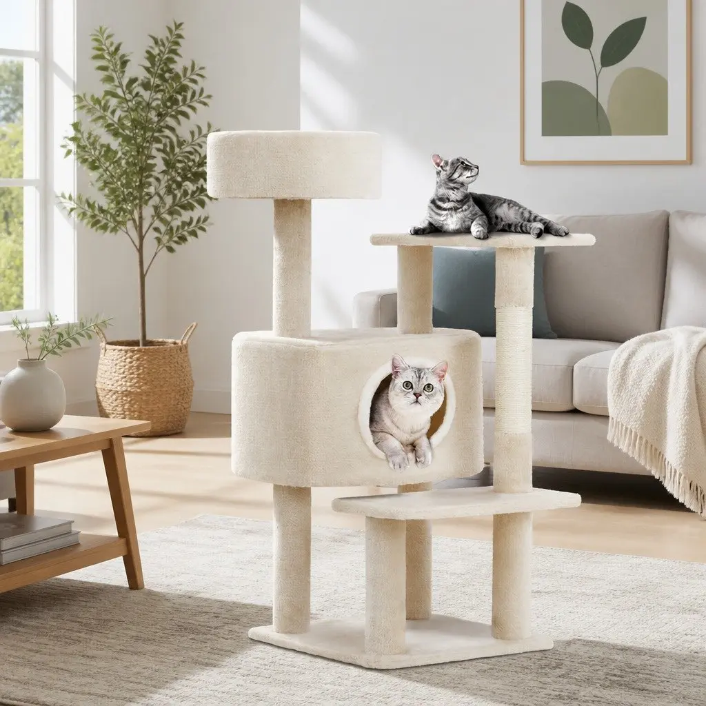 Cat Tower 90cm with Sisal Scratching Posts