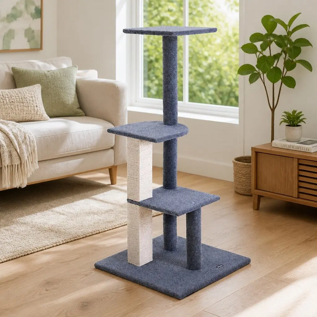 Cat Tree Scratching Post Multi-Level 124cm Grey