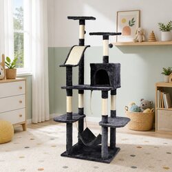Cat Tree 171cm Tall Scratching Post Tower Wooden Condo Bed Hammock Rope Toys