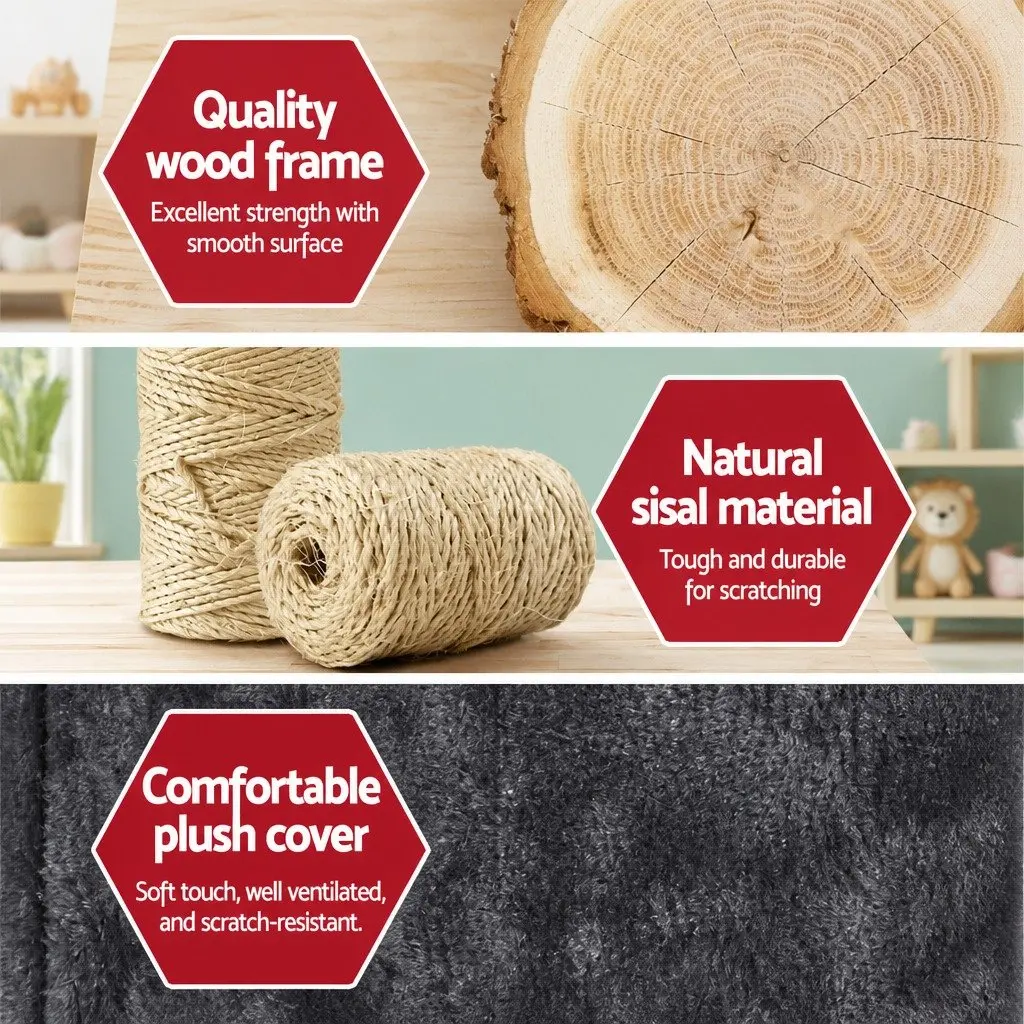 Cat Tree Scratching Post Tower 171cm Dark Grey