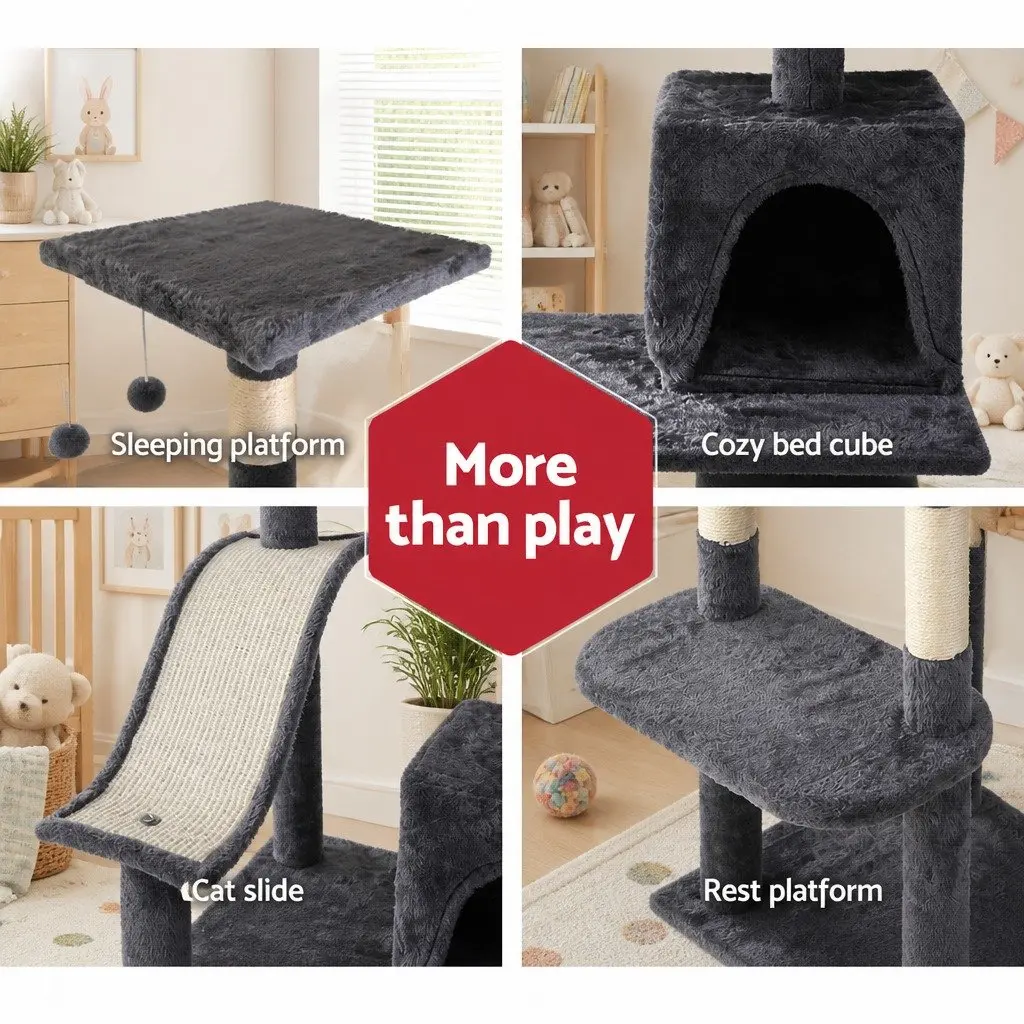 Cat Tree Scratching Post Tower 171cm Dark Grey