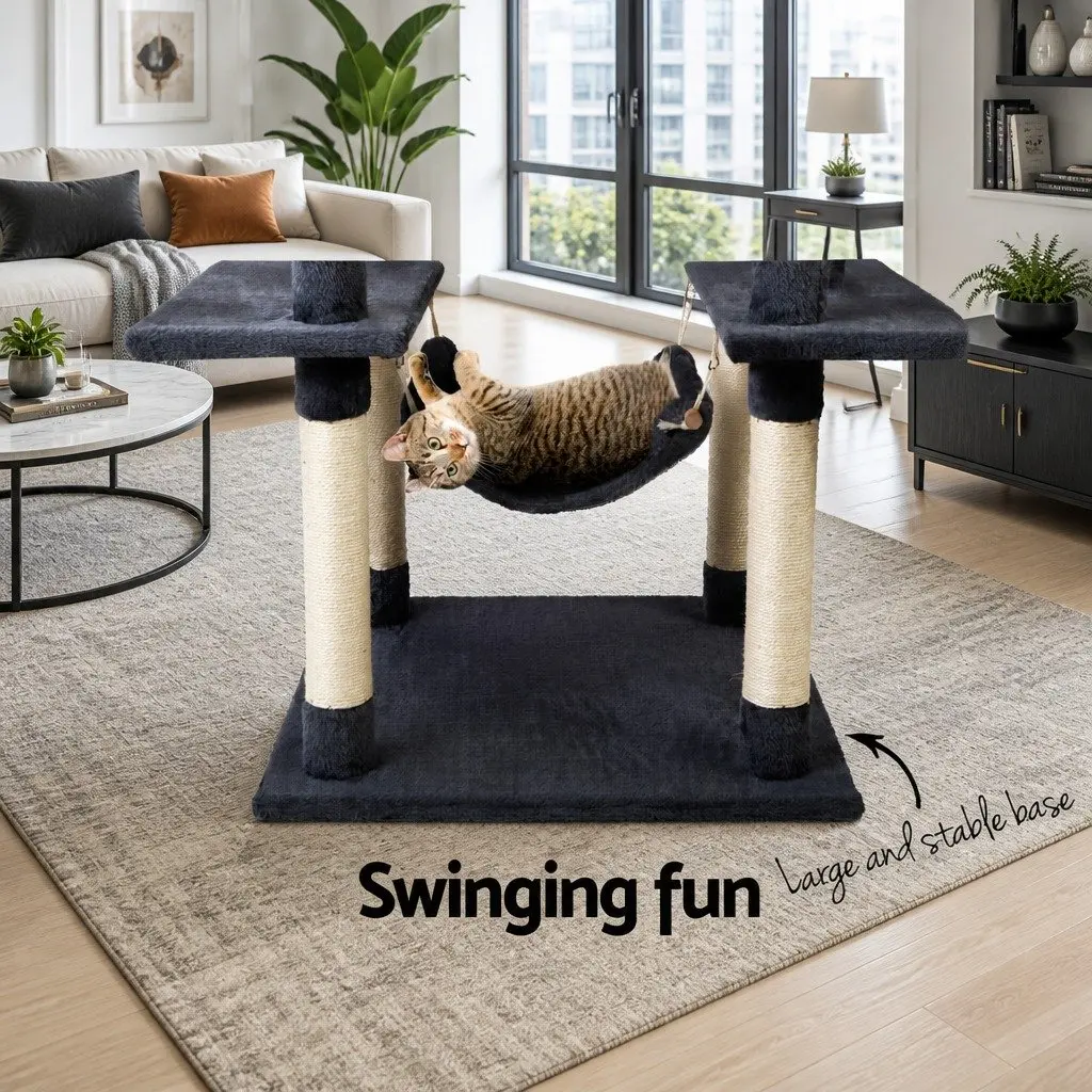 Cat Scratching Post Multi-Level Climbing 184cm Grey