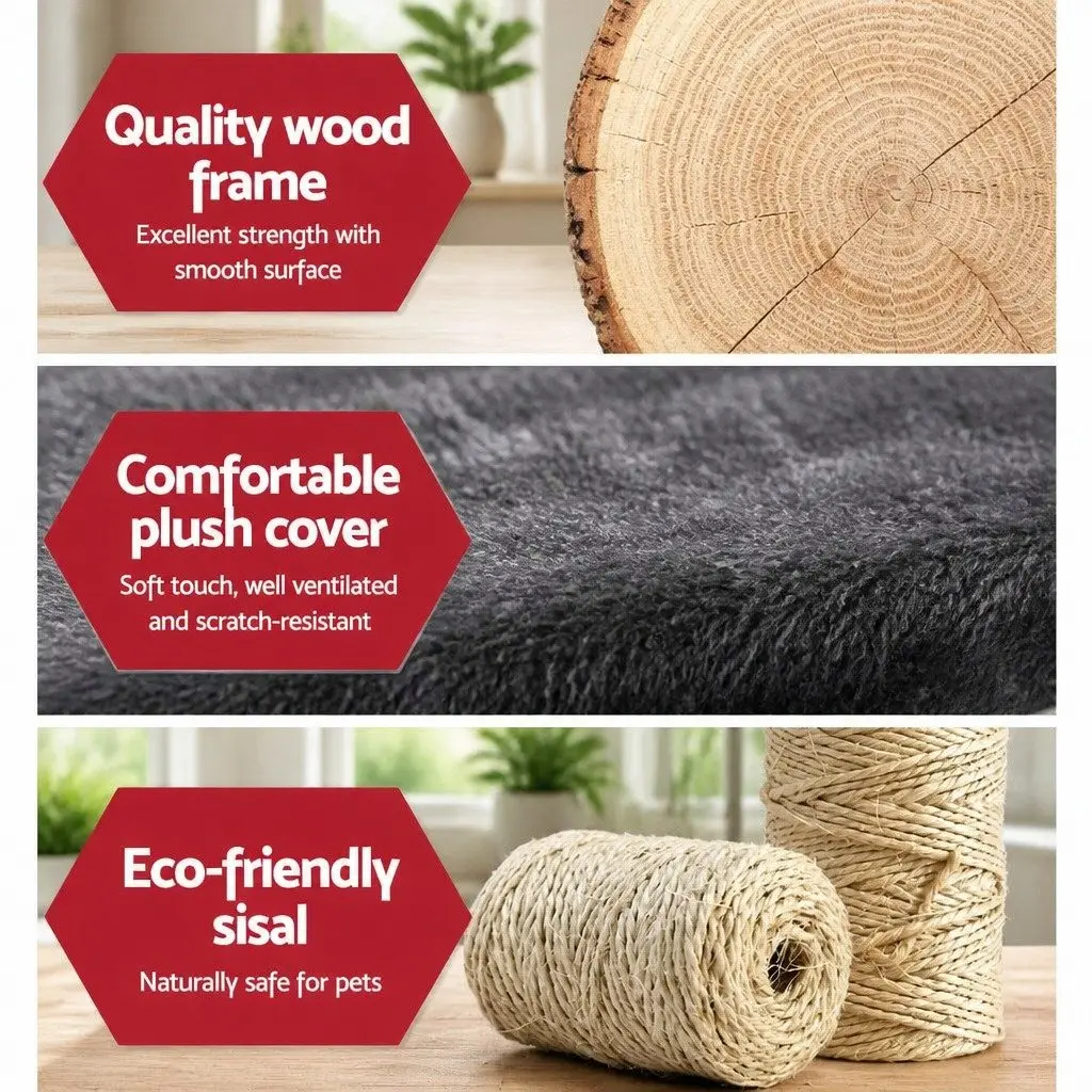Cat Tree Scratching Post Multi-level 193cm Grey