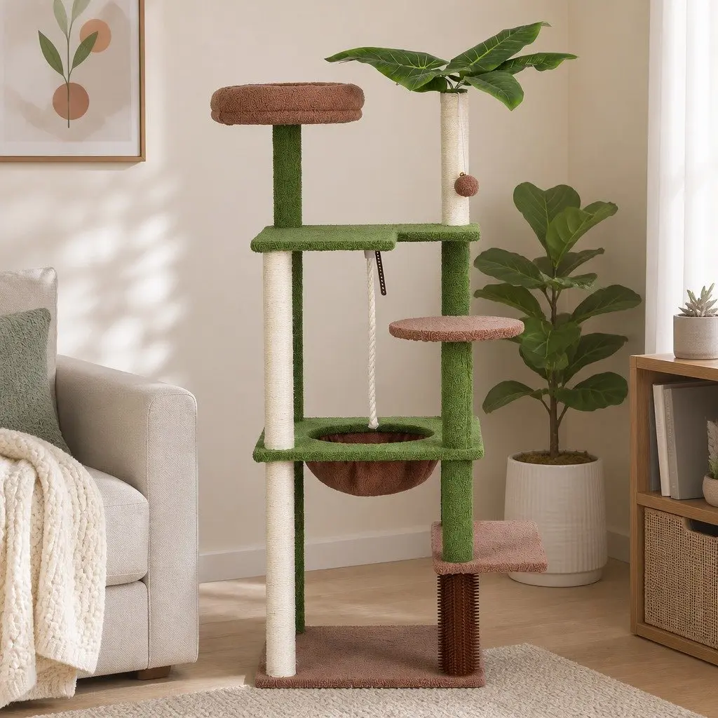Cat Tree Tower 152cm Multi-Level Scratching Post Jungle Canopy Indoor Climbing
