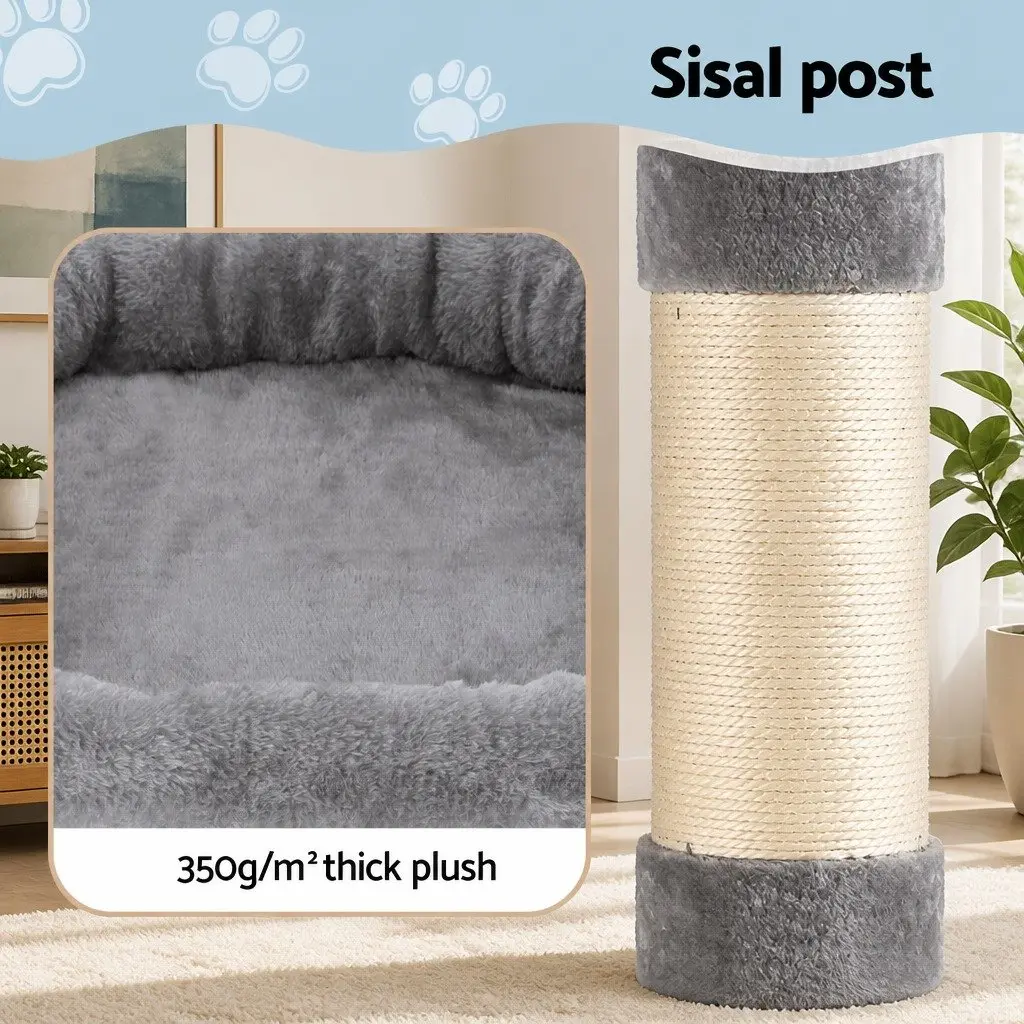 Cat Tree Scratching Post Tower 184cm Light Grey